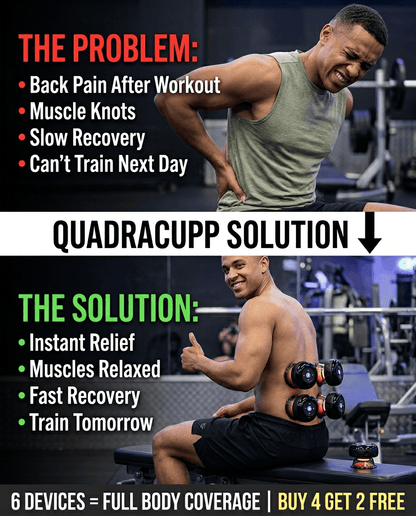 QuadraCupp™ — The Smart 4-in-1 Cupping Therapy: vacuum, heat, red light, and vibration