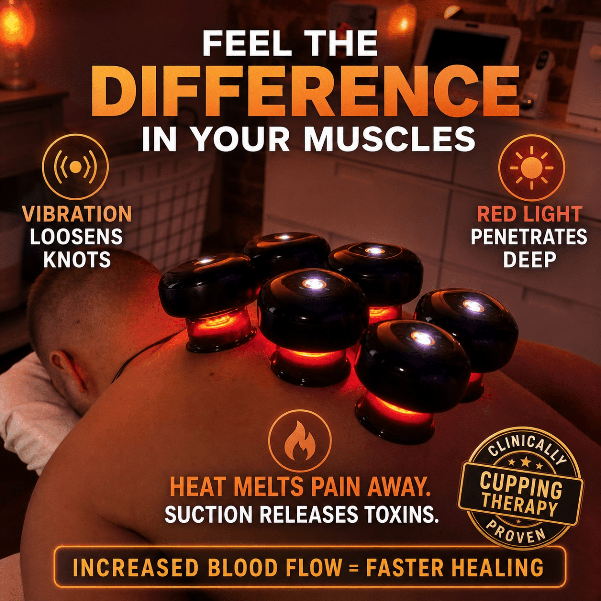 QuadraCupp™ 4-in-1 Smart Cupping Therapy Device - IRON PULSE PRO